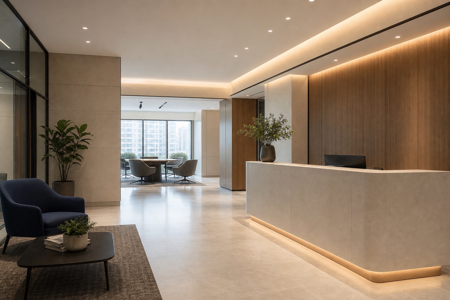 Completed premium commercial interior